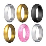Silicone Rubber Wedding Ring Bands Flexible Comfortable Safe Work Sport Gym 1pc - Image 5