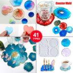 Silicone Shaped Coaster Mold Tray Epoxy Resin Mould DIY Craft Jewelry Tool Au