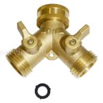 Solid Brass 2 Way Tap Garden Connector Adaptor Hose Y Splitter Tools - Image 4
