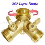 Solid Brass 2 Way Tap Garden Connector Adaptor Hose Y Splitter Tools - Image 5