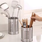 Stainless Steel Cutlery Stand Home Kitchen Rack Sink Tidy Drainer Utensil Holder - Image 3