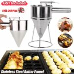 Stainless Steel Donut Cupcake Waffle Batter Funnel Pancake Dispenser Baking Tool