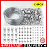 Stainless Steel Picture Hangers Hooks 30M Wire Photo Frame Hanging Kit D Ring