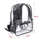 Transparent Backpack Bag Clear PVC Travel Shoulder Bag School Bag Strap Book Bag - Image 2