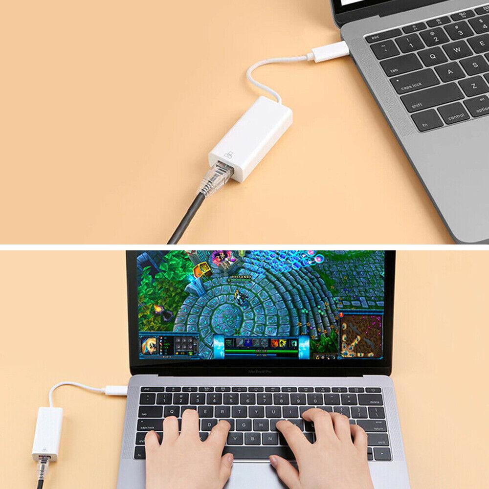 Type-C USB-C to RJ45 Ethernet Network Lan Adapter Cable for mac PC Win10/8/7 os - Image 4