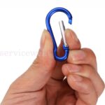 UP 100pcs Aluminum Carabiner Snap Hook Ring Clip Key chain Clips Clasp Hiking - Image 7