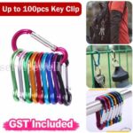 UP 100pcs Aluminum Carabiner Snap Hook Ring Clip Key chain Clips Clasp Hiking