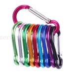 UP 100pcs Aluminum Carabiner Snap Hook Ring Clip Key chain Clips Clasp Hiking - Image 4