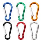 UP 100pcs Aluminum Carabiner Snap Hook Ring Clip Key chain Clips Clasp Hiking - Image 5