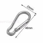 UP 100pcs Aluminum Carabiner Snap Hook Ring Clip Key chain Clips Clasp Hiking - Image 6