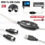 USB 2.0 NEW MIDI Interface Converter Cable to PC Music Keyboard Adapter