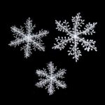 Upto 60pcs White Snowflake Bunting Garland Hanging Christmas Party Decorations - Image 2