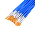 up 200pcs Flat Paint Brushes Small Brush Bulk for Detail Painting Craft Art Gift - Image 3