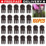 100PCS Rose Plant Garden Clips Vegetable Support Flower Holding Vine Plastic AU