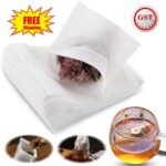 100X Non-woven Empty Teabags String Heat Seal Filter Paper Herb Loose Tea Bags