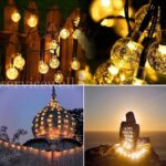100/200LED Solar Globe String Lights Fairy Festoon Party Garden Outdoor Decor - Image 2
