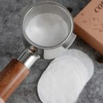 100/200 51/53/58mm Coffee Machine Filter Paper Handle Powder Bowl Round Raw Wood - Image 6