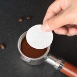 100/200 51/53/58mm Coffee Machine Filter Paper Handle Powder Bowl Round Raw Wood - Image 7