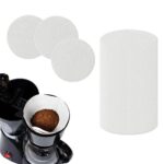 100/200 51/53/58mm Coffee Machine Filter Paper Handle Powder Bowl Round Raw Wood - Image 3
