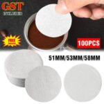 100/200 51/53/58mm Coffee Machine Filter Paper Handle Powder Bowl Round Raw Wood