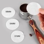 100/200 51/53/58mm Coffee Machine Filter Paper Handle Powder Bowl Round Raw Wood - Image 4