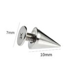 100~500x Silver Cone Spikes Screwback Studs DIY Craft Cool Rivets Punk 7x10mm AU - Image 7
