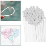 100 pcs Cake Pop Stick White Paper Sticks Lolly Lollipop Candy Party Supplies AU - Image 5