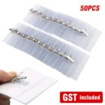 100 x ID Name Badge Holder Conference Visitor Pass Photo Clip PinMeeting 9x5.4cm