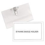 100 x ID Name Badge Holder Conference Visitor Pass Photo Clip PinMeeting 9x5.4cm - Image 5