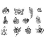 100pcs Bulk Tibetan Silver Mix Charm Pendants Necklace Jewelry Making DIY AU - Image 4