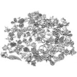 100pcs Bulk Tibetan Silver Mix Charm Pendants Necklace Jewelry Making DIY AU - Image 3