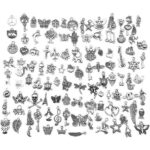 100pcs Bulk Tibetan Silver Mix Charm Pendants Necklace Jewelry Making DIY AU - Image 2