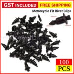 100pcs x Motorcycle Bike Fairing and Trim Panel Cover Fastening Plastic Clips 6mm