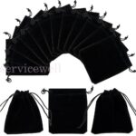 10/100pcs Velvet Jewellery Drawstring Wedding Gift Bag Favour Pouches Bags - Image 6