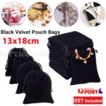 10/100pcs Velvet Jewellery Drawstring Wedding Gift Bag Favour Pouches Bags
