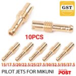 10 Pcs Set Slow/Pilot Jets For MIKUNI VM/TM/TMX Carburetor 15,17.5,20,22.5,25,27