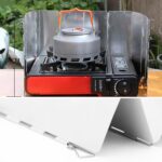 10 plates Foldable Aluminum Camping Cooker BBQ Gas Stove Wind Shield Screen AU - Image 3
