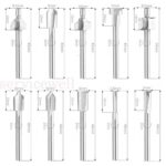 10pcs 1/8  3mm HSS Shank Carpentry Router Bits for Dremel Rotary Craft Tools Set - Image 4