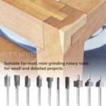10pcs 1/8  3mm HSS Shank Carpentry Router Bits for Dremel Rotary Craft Tools Set - Image 2