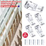 10pcs Safety Roller Blind Chain Shade Clear Tensioner Holder Clip Curtain Cord