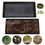 10pcs Seedling Tray Fine Holes Plant Propagation Seedling Hydroponic Rectangular