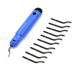 11pcs Deburring Tool Kit High-Speed Steel HSS Rotary Deburr Trimming Tool Handle