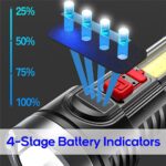 12000000LM LED Flashlight Super Bright Torch Camp Lamp 4 Modes USB Rechargeable - Image 6