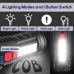 12000000LM LED Flashlight Super Bright Torch Camp Lamp 4 Modes USB Rechargeable - Image 5