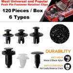 120pcs Car Trim Clips Door Panel Retainer Fender Bumper Fasteners Push Pin Rivet - Image 6