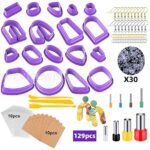 129pcs DIY Clay Earring Cutters Set for Polymer Cutters Clay Jewelry Handmade - Image 3