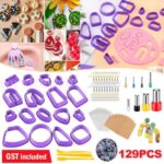 129pcs DIY Clay Earring Cutters Set for Polymer Cutters Clay Jewelry Handmade