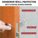 12PCS Wall Protector Rubber Stopper Self-Adhesive Door Handle Bumper Guard Stops - Image 5