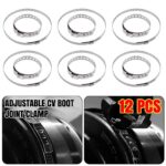 12X Adjustable CV Boot Joint Clamp Stainless Steel Clamps Clips 2 Size Universal - Image 7