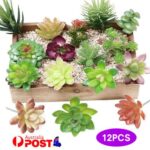 12X Mixed Artificial Succulents Plant Fake Plants Garden Home Office Decor Decal